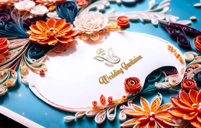 Elegant 3D Floral Hindu Wedding Invitation Slideshow